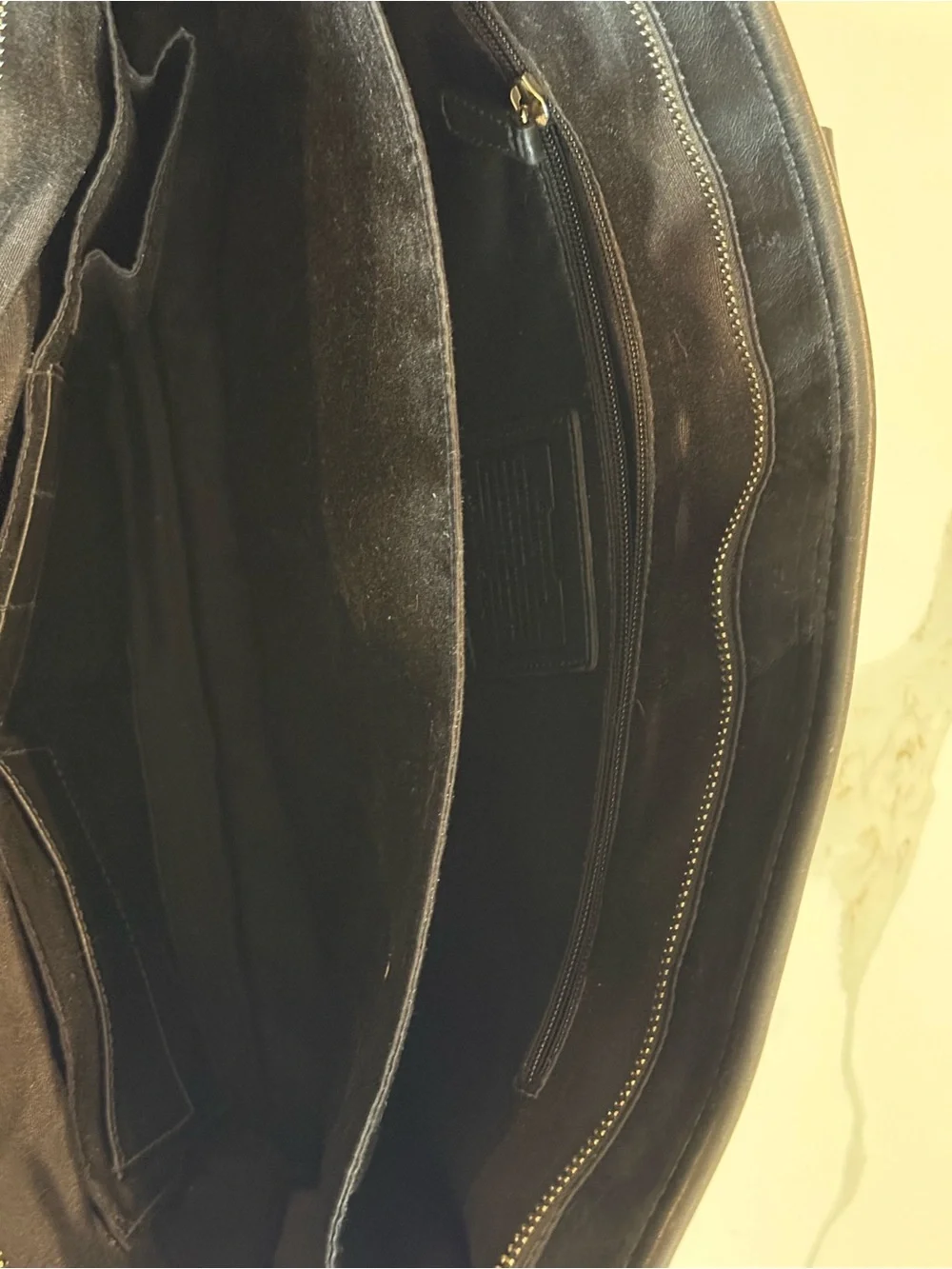 COACH Heritage Web Leather Embassy Briefcase~ Black~ Fits 15” Laptop